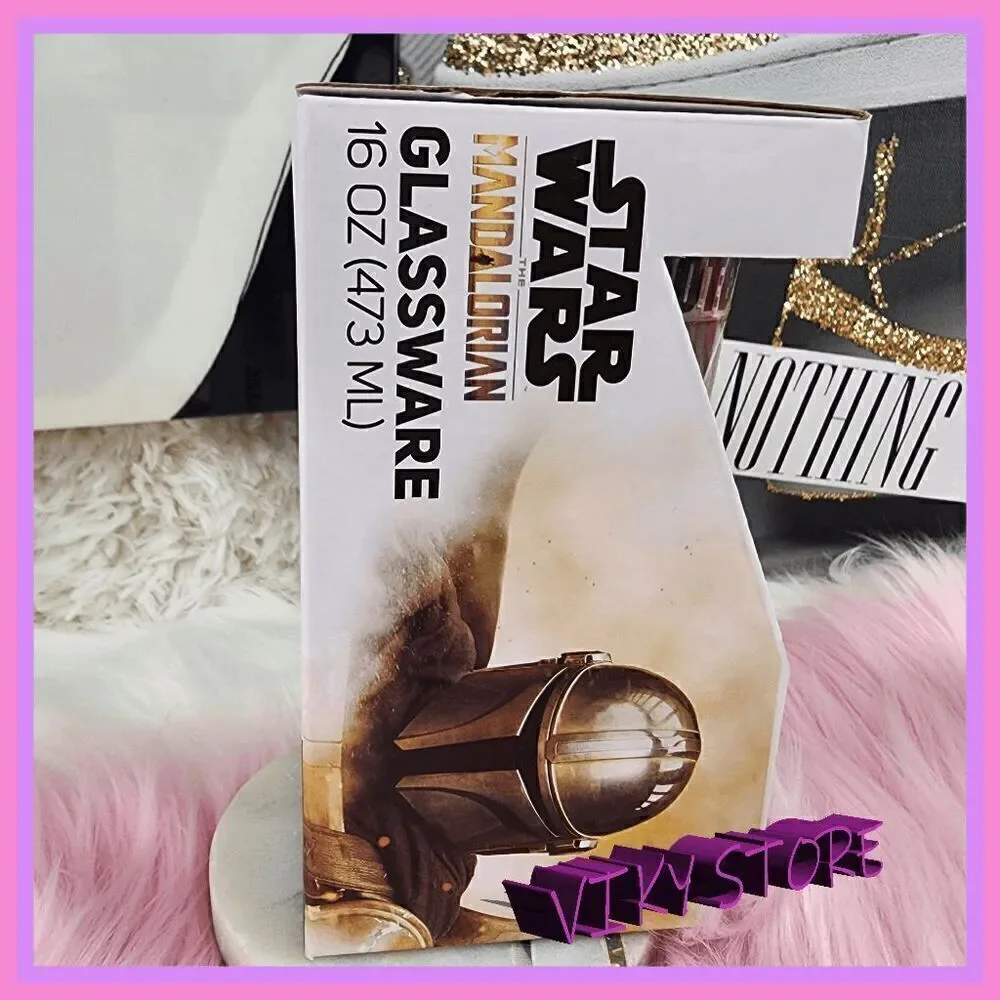 NWT 💖 Adorable Baby Yoda 16 oz Star Wars Glass 💖 NWT
